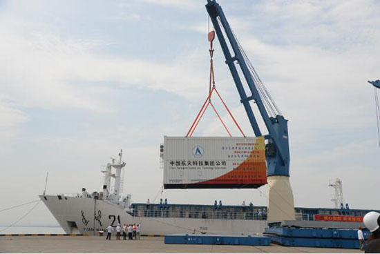长征五号已由天津运往海南 预计海上航行7天-